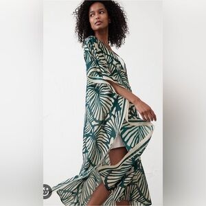 Banana Republic Factory Long Kaftan in Deep Sea Teal, size M/L